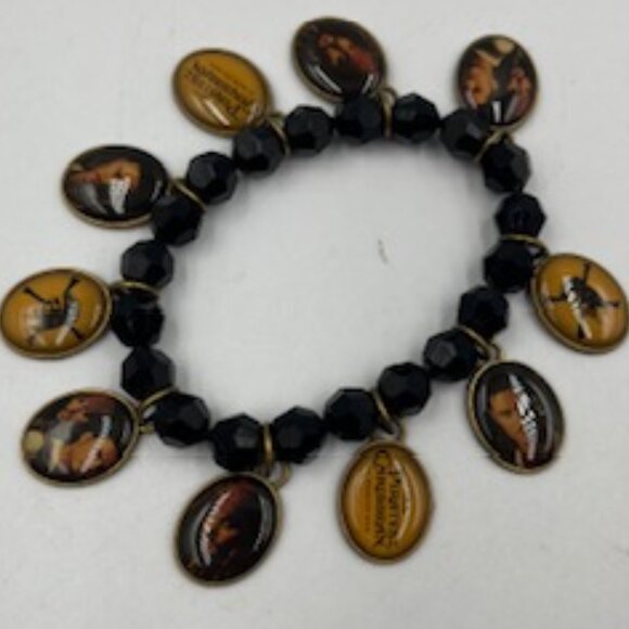 Disney Pirates Of The Caribbean Jack Sparrow Charm Bracelet Elastic Band - Picture 3 of 11